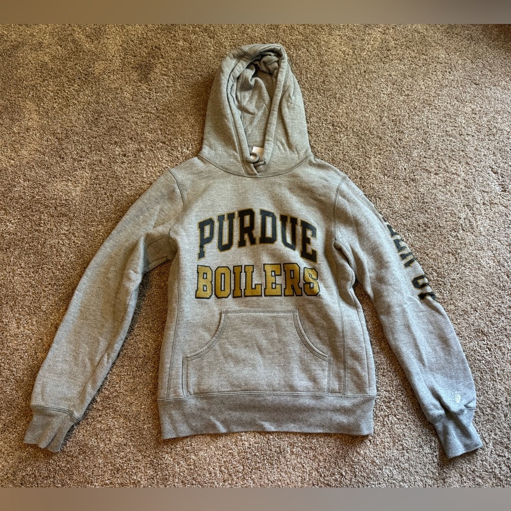 Purdue Russell Athletic Gray Hoodie